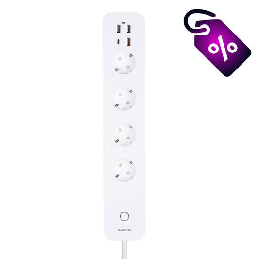Power LI - WLAN-Steckdosenleiste - Energiezähler - 4 AC - 3 USB - 1 USB-C – Quick Charge 3.0