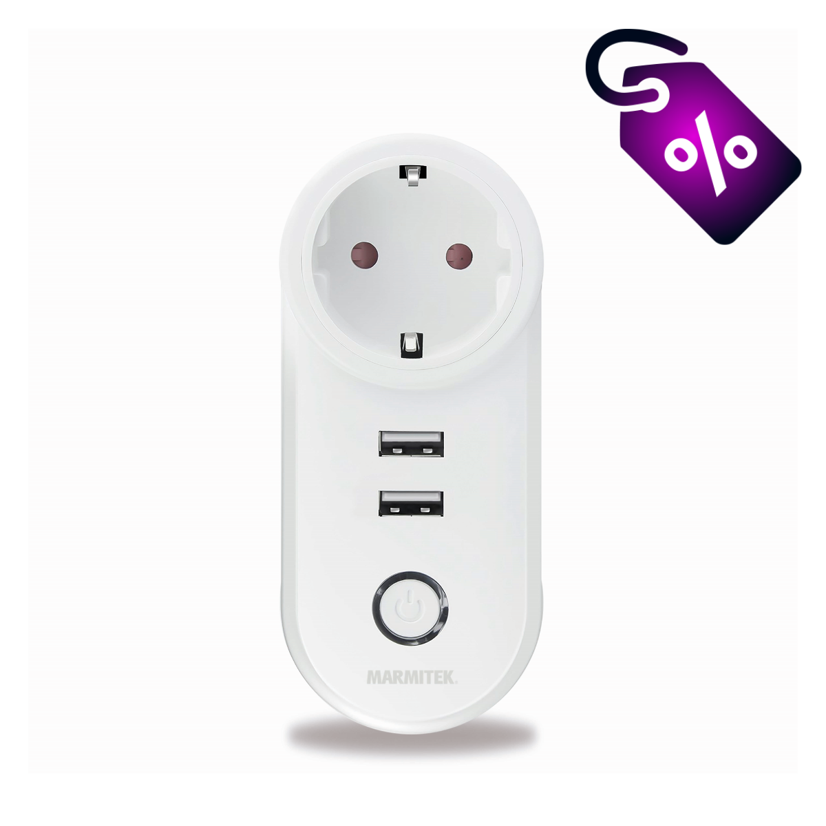 Power SI - Smart plug - Energy meter - 2x USB - 15A