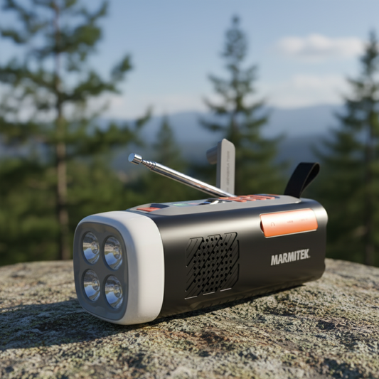 RESQ 200 - Noodradio opwindbaar - 4500 mAh lithium-ion batterij - zonnepaneel