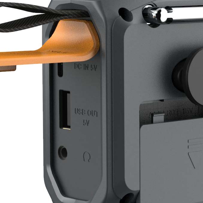 RESQ 100 - Noodradio opwindbaar en op batterijen - 4500 mAh lithium-ion batterij - zonnepaneel
