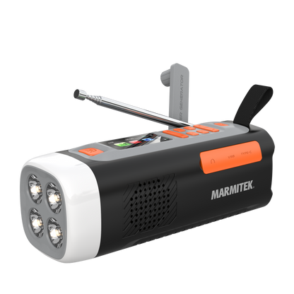 RESQ 200 - Noodradio opwindbaar - 4500 mAh lithium-ion batterij - zonnepaneel