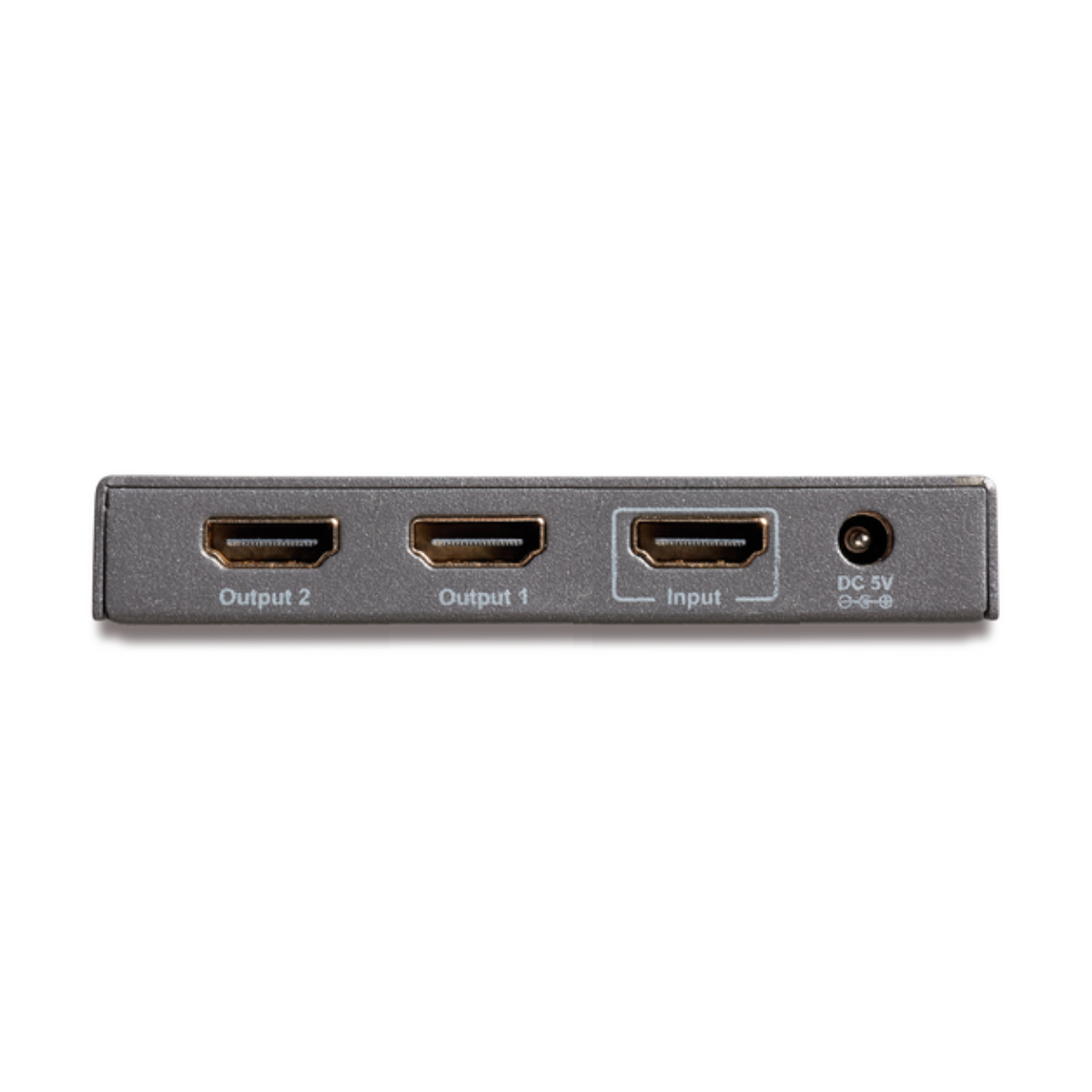 Split 612 UHD 2.0 - 4K HDMI splitter 1 in / 2 out - Connections Image HDMI in and outputs | Marmitek