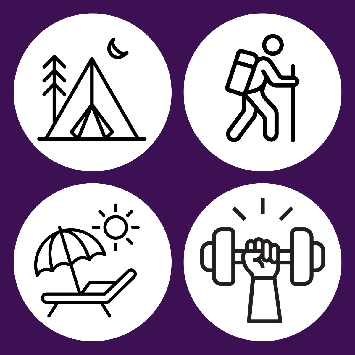 RESQ 100 - Wind-up radio - Where to use icons: Camp site, hiking, beach, sports | Marmitek