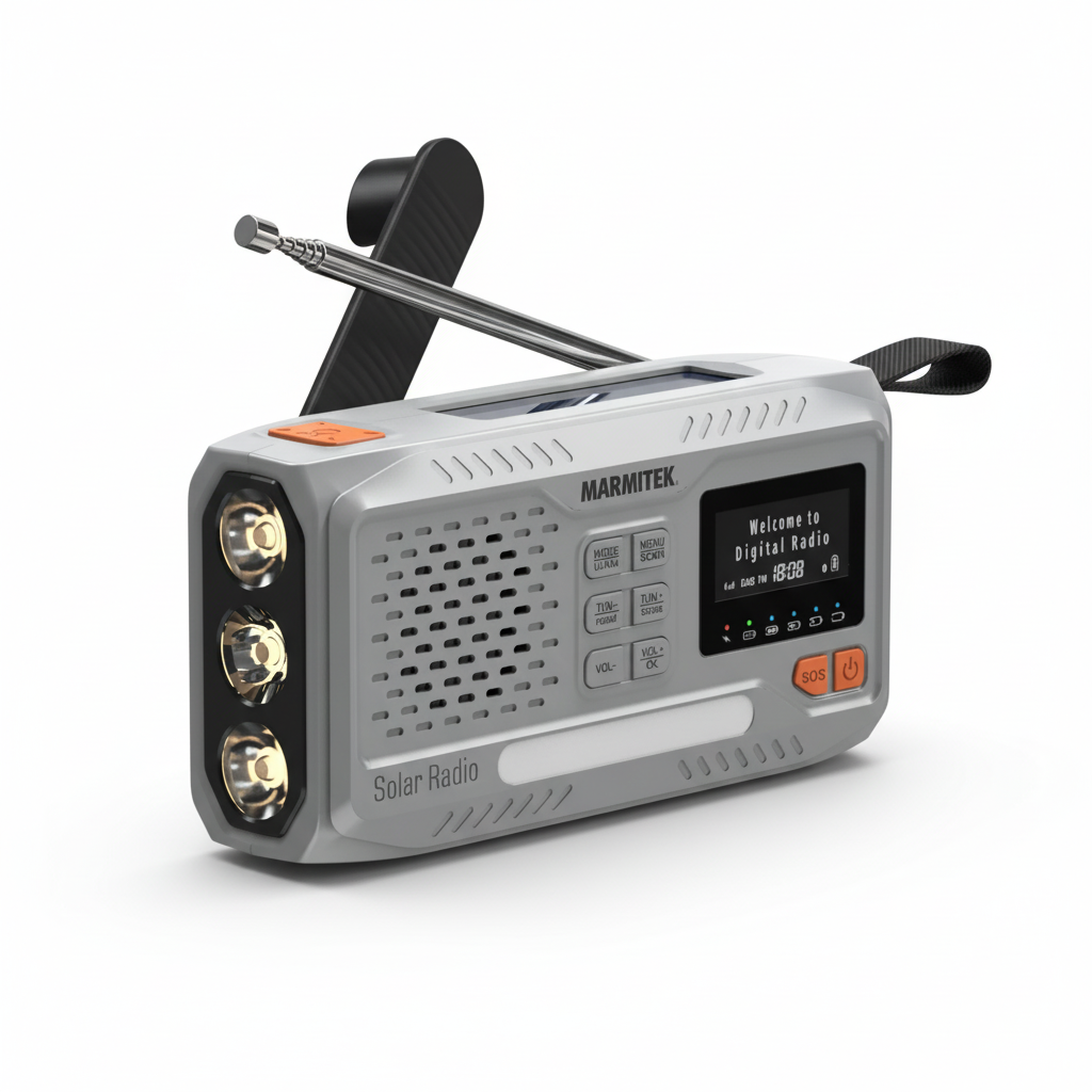 RESQ 100 - Wind-up radio with solar panel and hand crank - Product Image | Marmitek