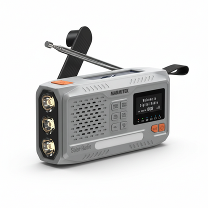 RESQ 100 - Wind-up radio with solar panel and hand crank - Product Image | Marmitek