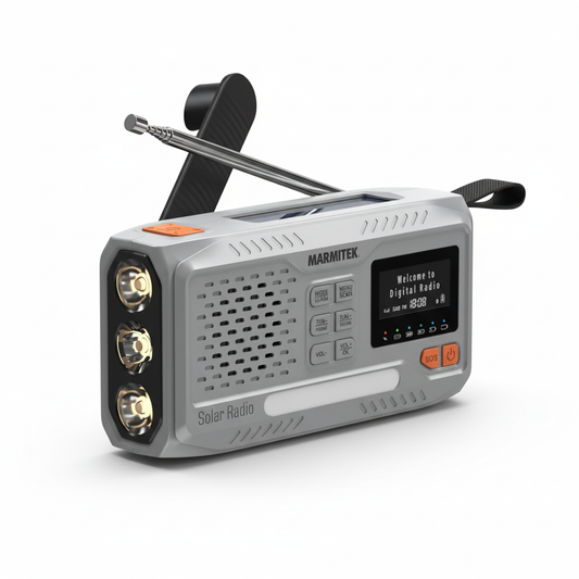 RESQ 100 - Wind-up radio with solar panel and hand crank - Product Image | Marmitek