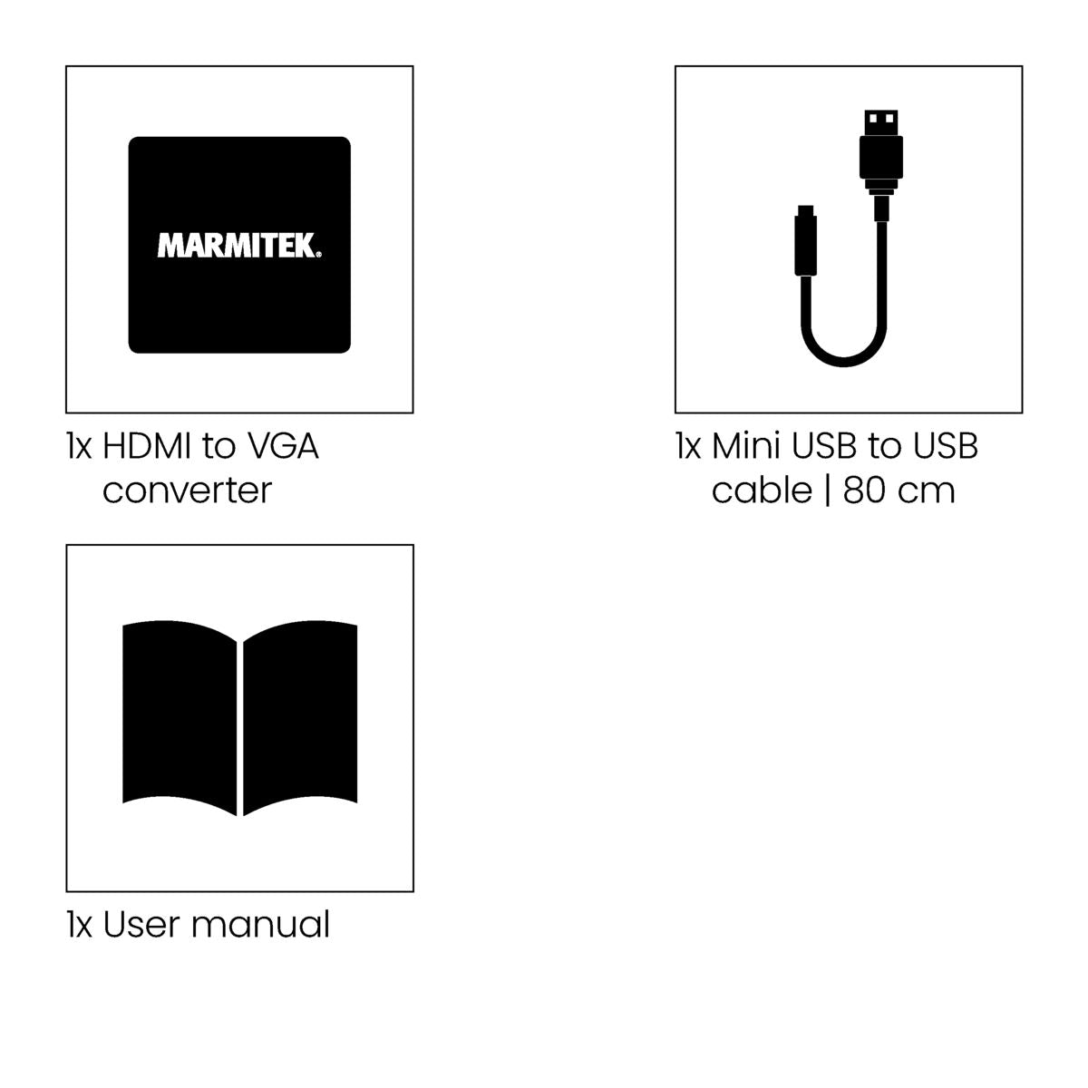 Connect HV15 - HDMI to VGA adapter - Set Content Image | Marmitek