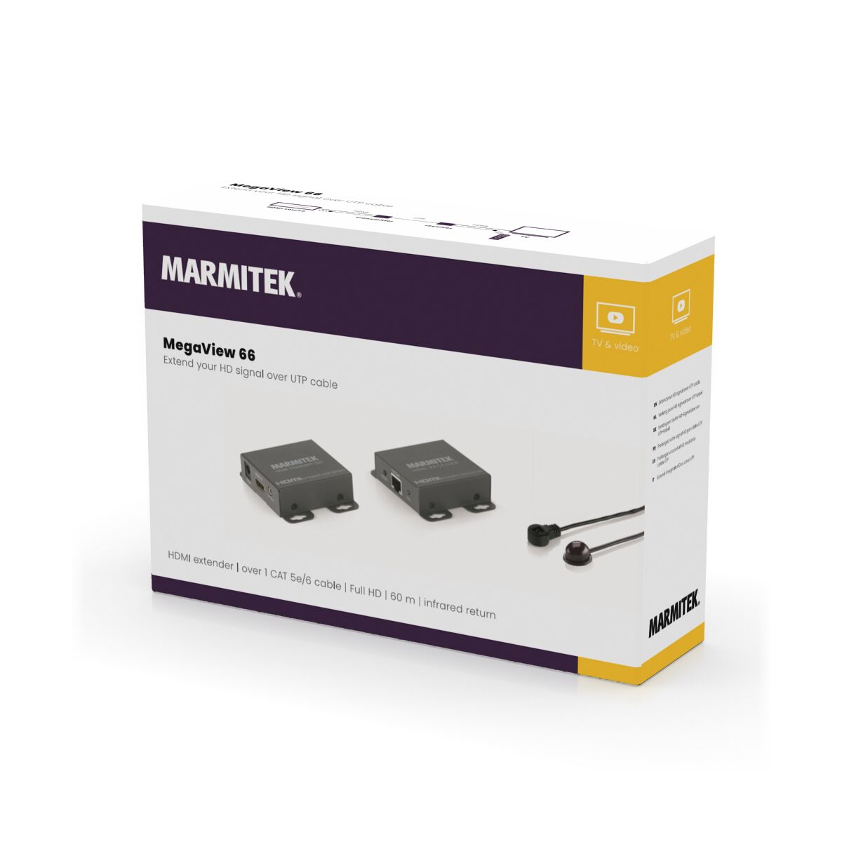 MegaView 66 - HDMI extender UTP - 60 m -  IR retour