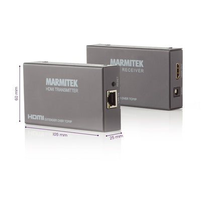 MegaView 90 - HDMI Extender Ethernet - Dimensions Image | Marmitek