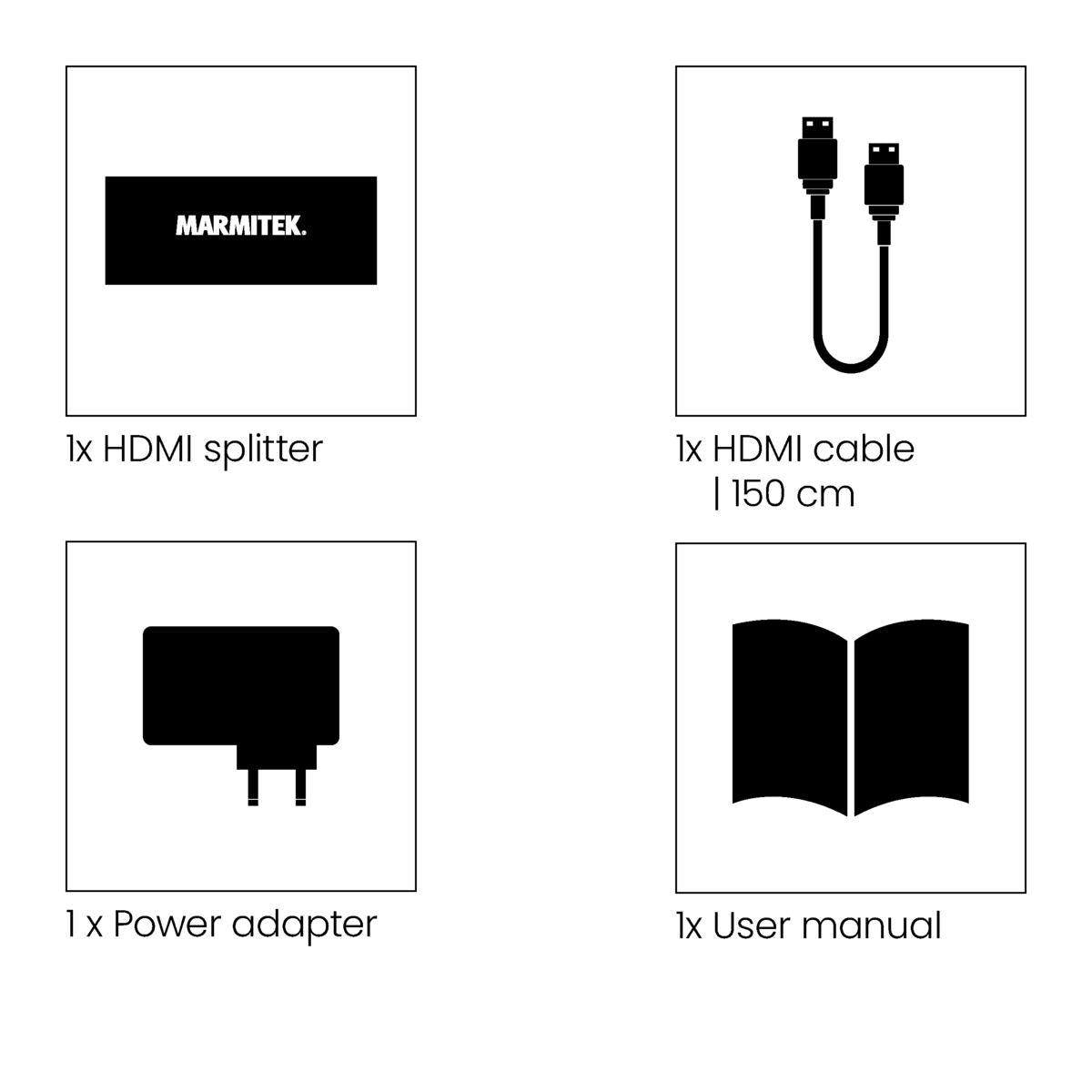 Split 612 UHD 2.0  - 4K HDMI splitter  1 in / 2 out - Set Content Image | Marmitek