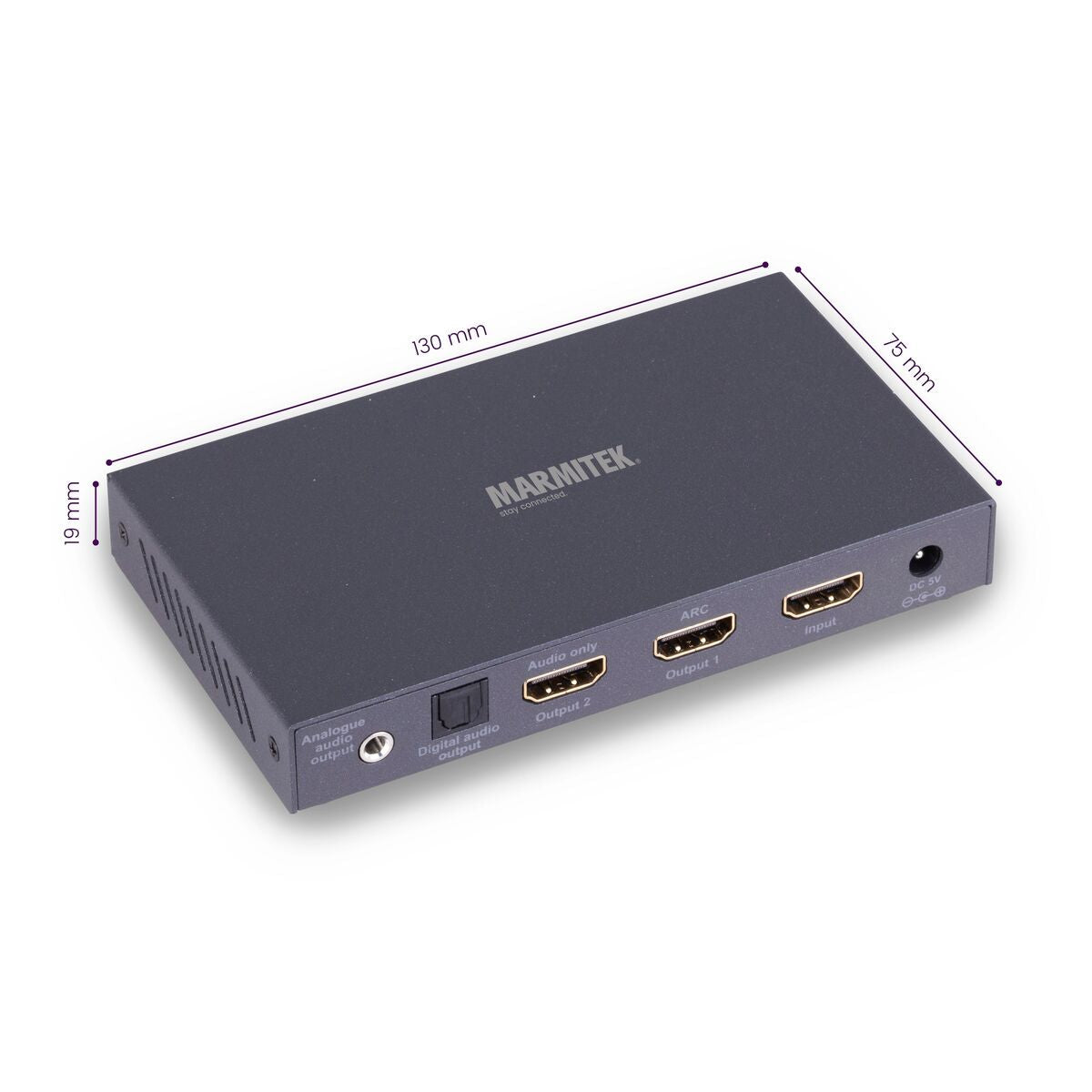 Connect AE24 UHD 2.0 - HDMI-Audio-Extractor 4K - 4K60 - HDR - ARC - 18 Gbps