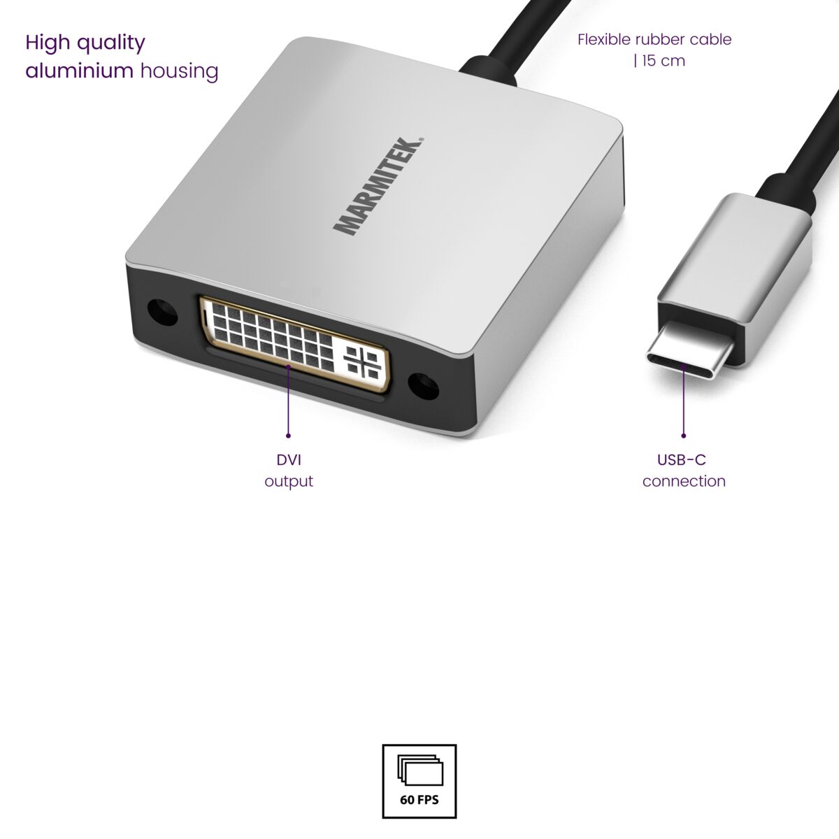 Connect USB-C > DVI - Adattatore USB-C a DVI