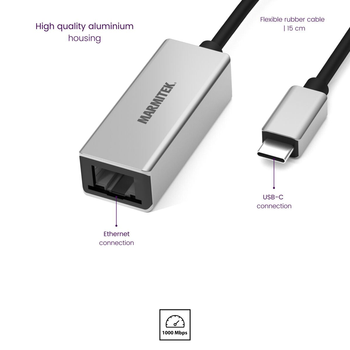 Connect USB C > Ethernet - USB-C auf Ethernet Adapter