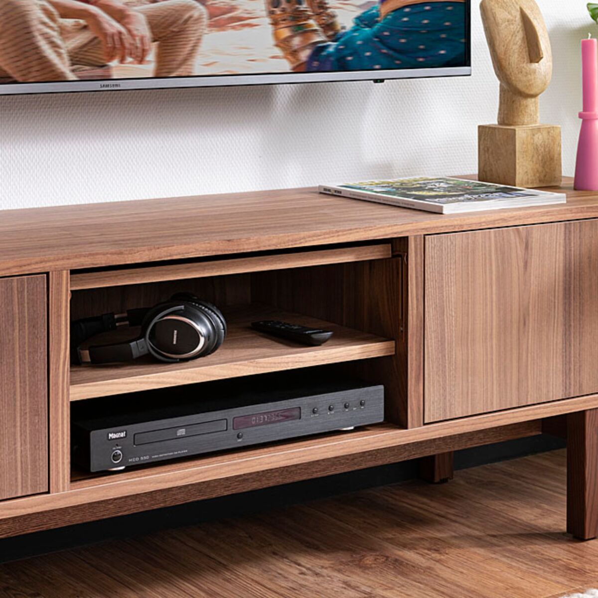 Connect AD12 - Audio converter - Analog to digital - Ambiance Image  of CD player in cabinet | Marmitek