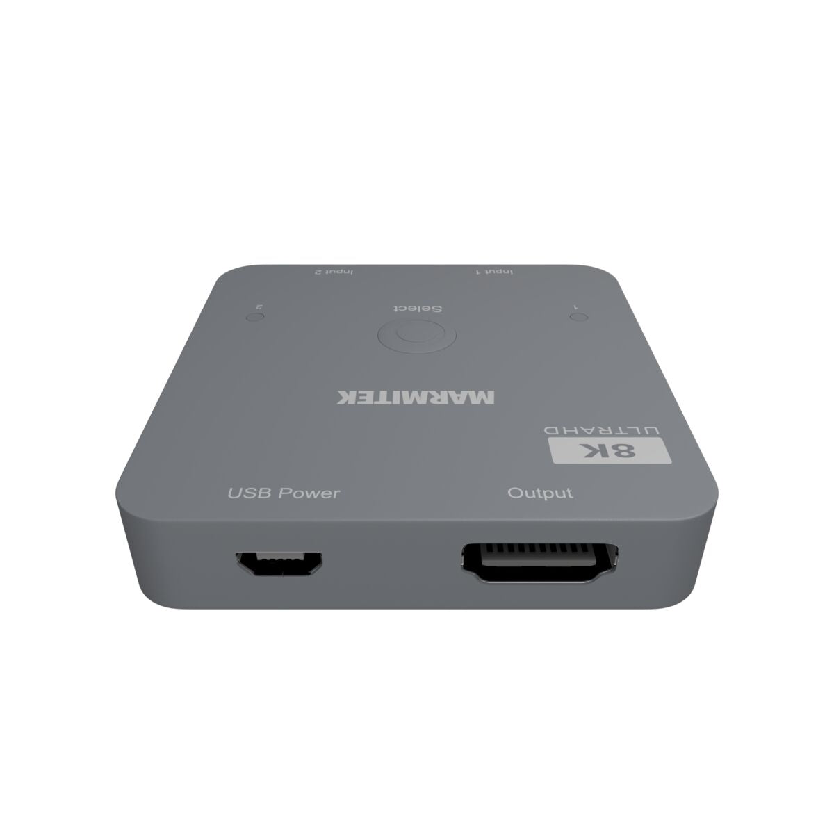 Connect 720 - HDMI switch 4K 120Hz, 8K 60Hz - 2 in / 1 out - Connections Image of USB power and HDMI output | Marmitek