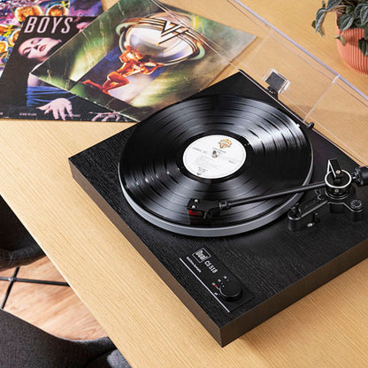 Audio Anywhere 630 - Audio Transmitter - Ambiance Image of Record Player with Records | Marmitek
