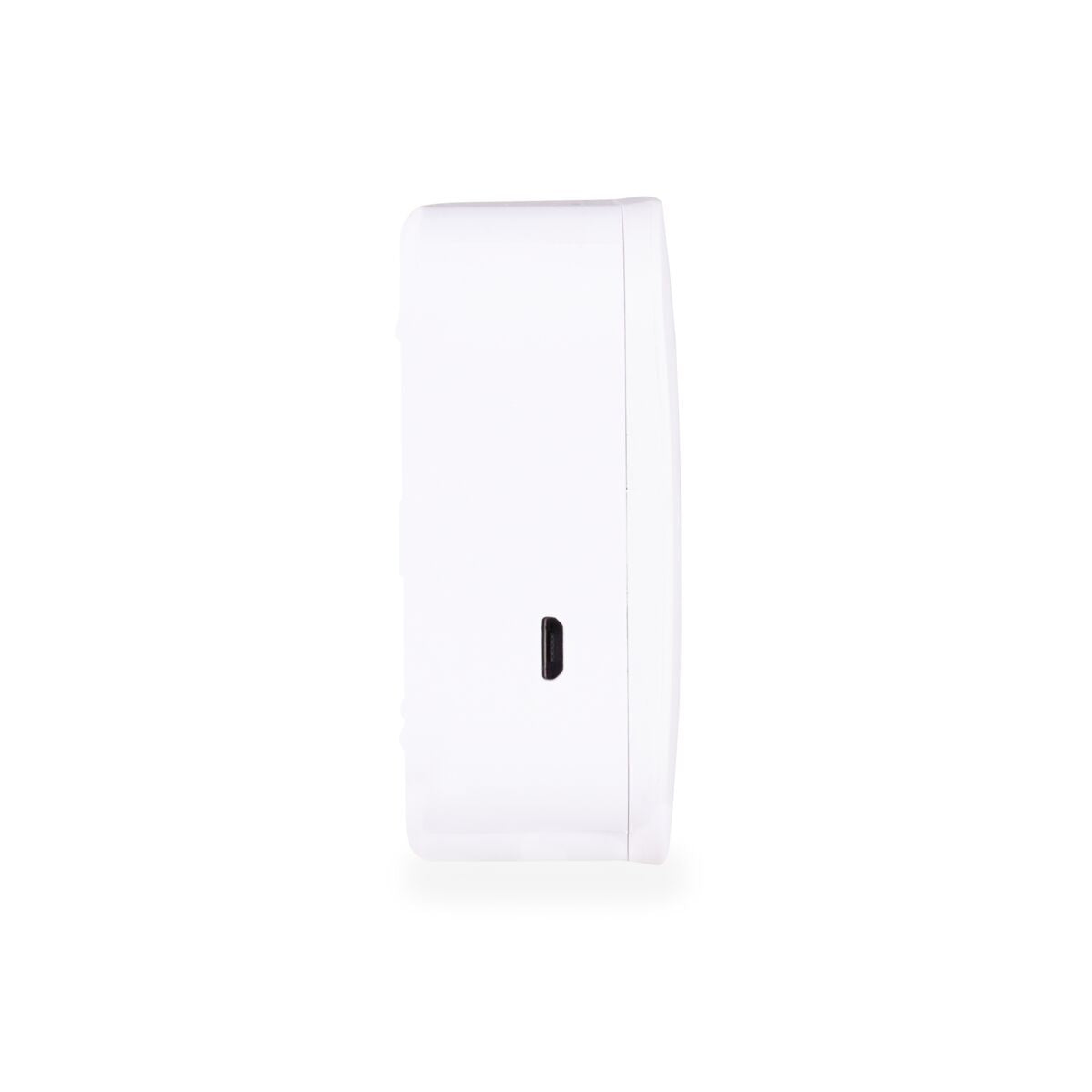 Bell ME WHT - Wireless bell - Chime for Buzz LO - Side View Image with micro USB for Power connection | Marmitek