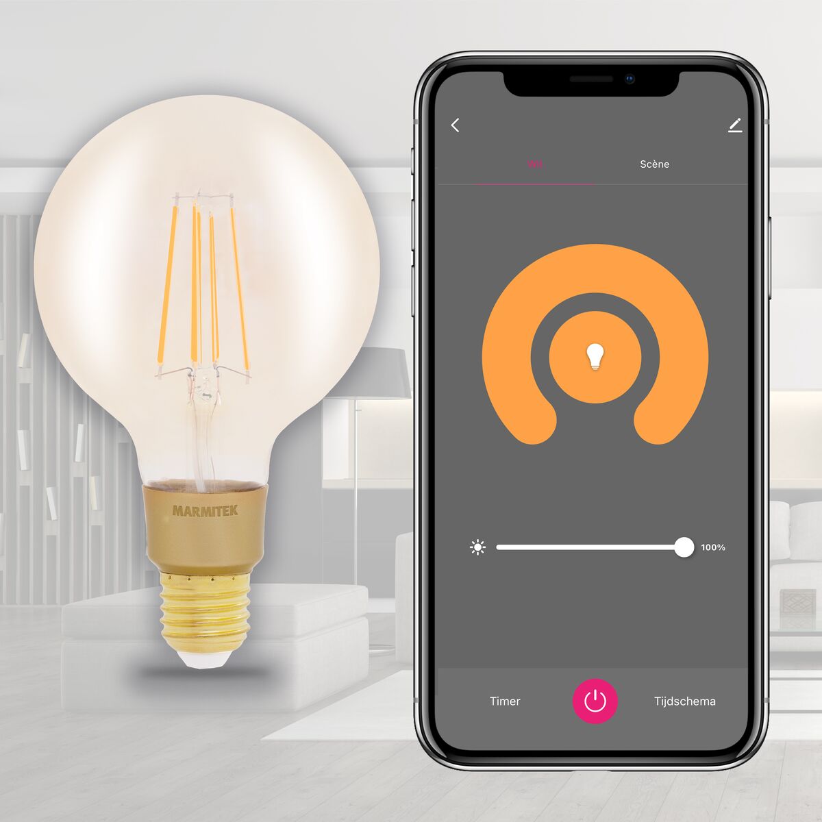 Glow LI -  Filament bulb - E27 - Control via app
