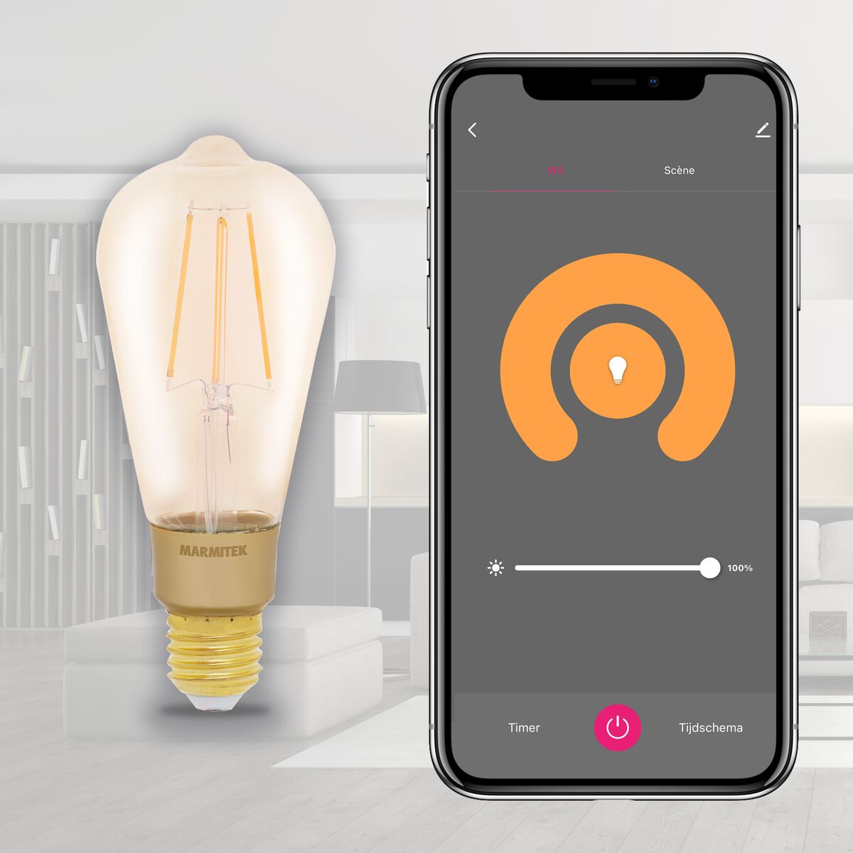 Glow XLI - Ampoule filament - E27 - Contrôle via l'application