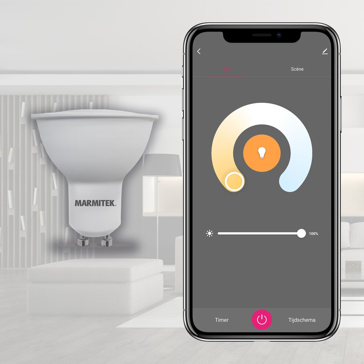 Glow XSE - Smart Lampe - GU10 - Steuerung per App - Weiβ