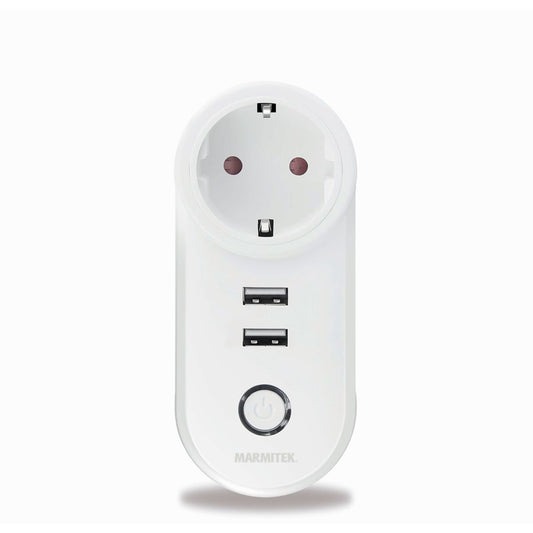 Power SI - Prise connectée - Compteur d'énergie - 2x USB - 15 A