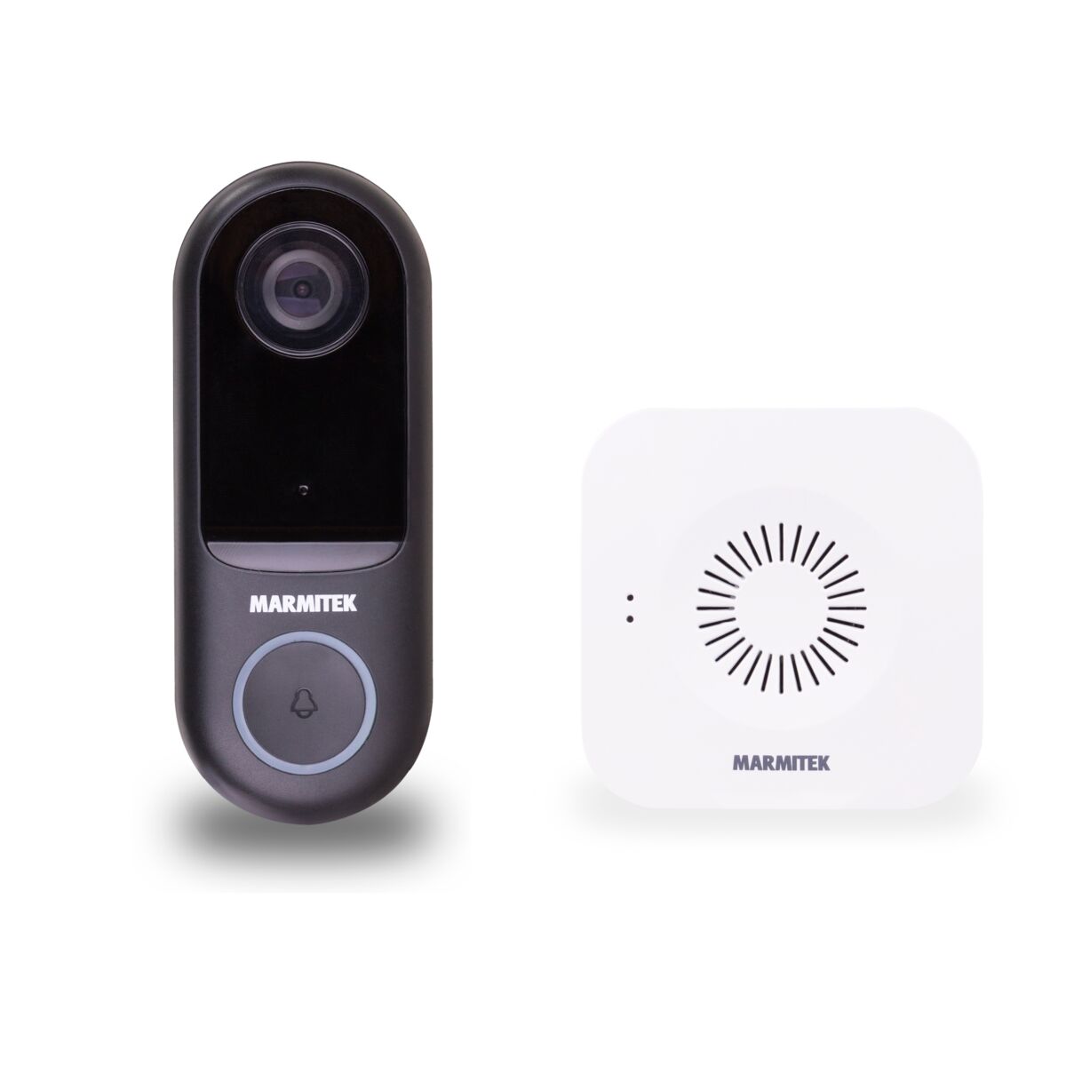 Buzz LO + Bell ME WHT - Doorbell camera - Chime white - Product Image | Marmitek