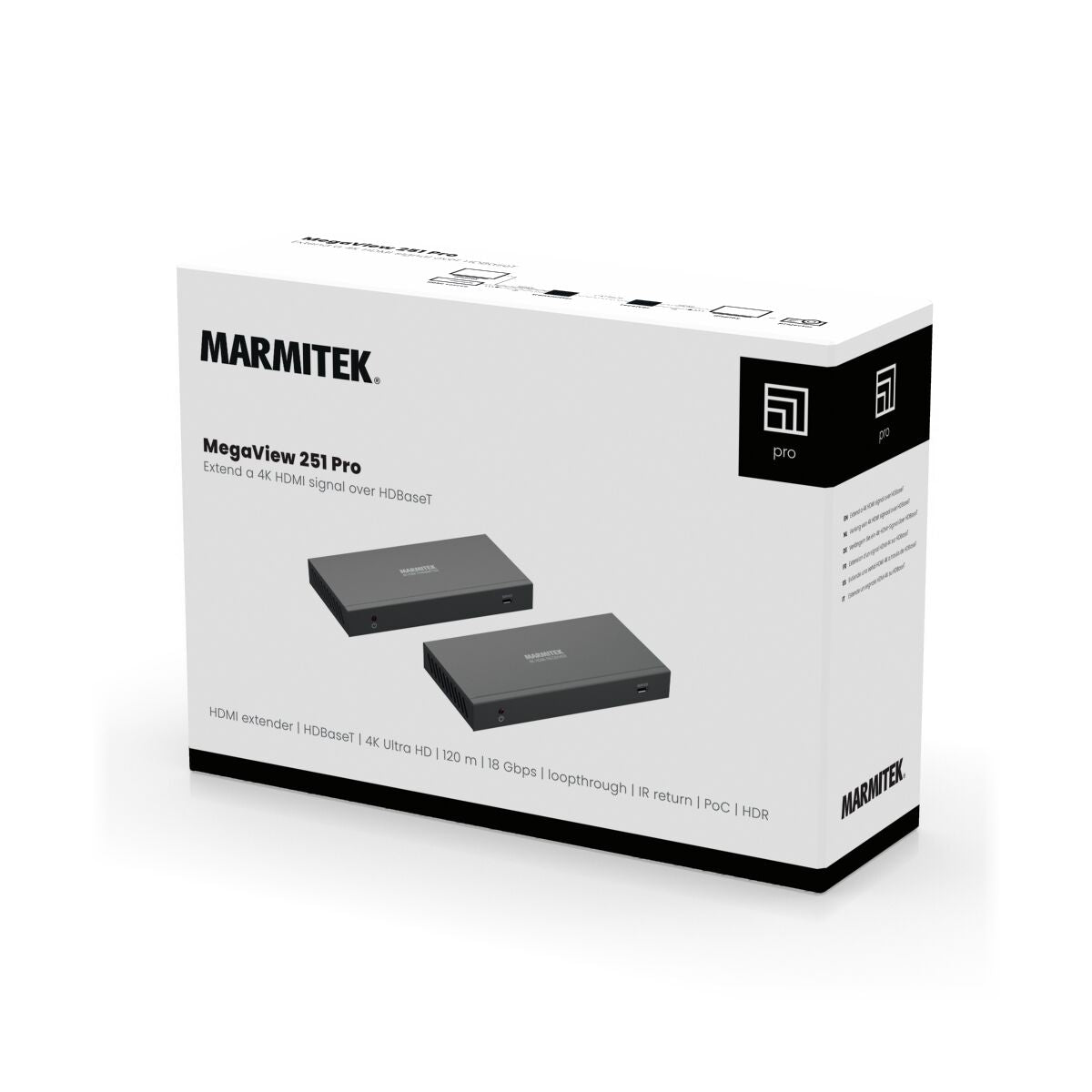 MegaView 251 Pro - HDMI Extender UTP - 3D Packshot Image | Marmitek