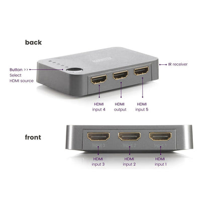 Connect 350 UHD - HDMI Switch 4K - 5 Eingänge / 1 Ausgang