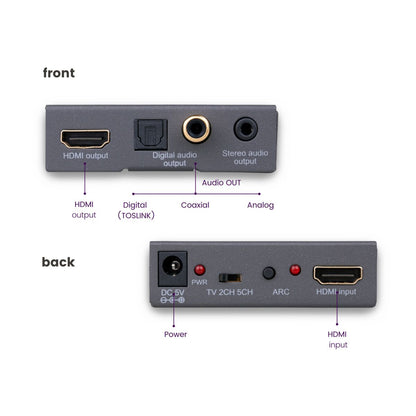 Connect AE14 - HDMI audio extractor 4K - 4K30 - ARC - 10.2 Gbps